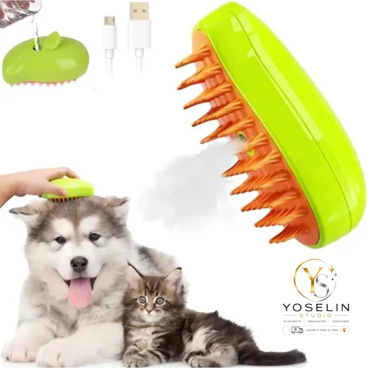 Cepillo Vaporizador para Mascota 3 en 1