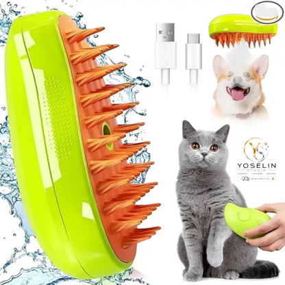 Cepillo Vaporizador para Mascota 3 en 1