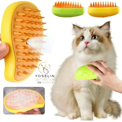Cepillo Vaporizador para Mascota 3 en 1