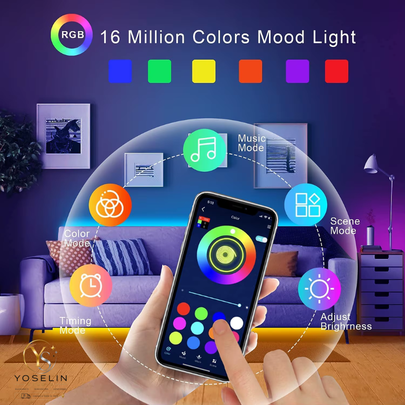 Tiras LED RGB Inteligente con Bluetooth